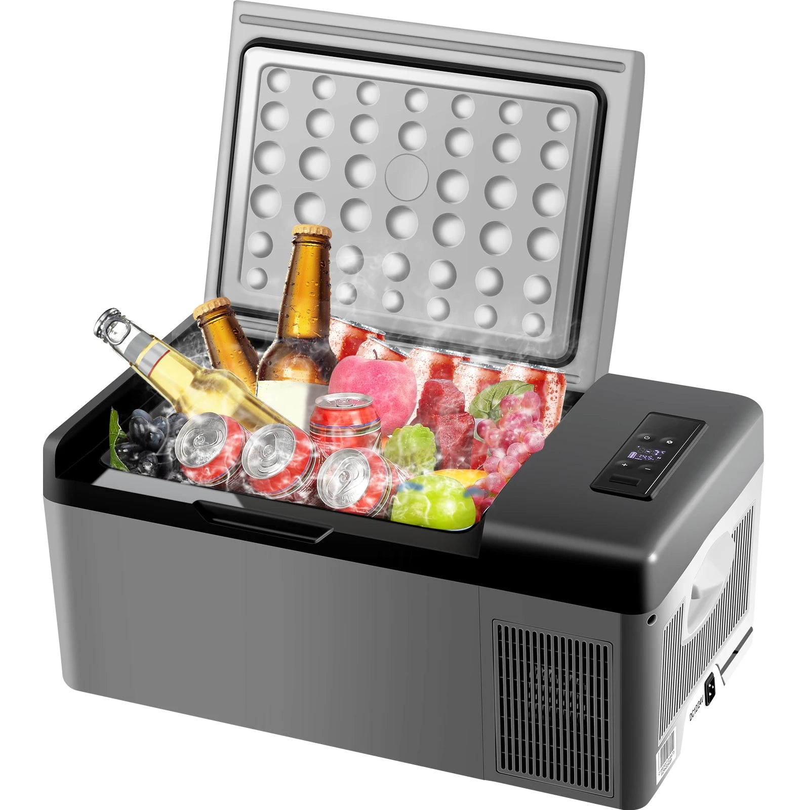 VEVOR 15L 95L Car Refrigerator Portable Fridge Freezer 12/24V DC 110-240 AC for Home Outdoors RV Boat Camping Traveling Use